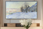 Samsung Frame TV Art 4K - Lavacourt Under Snow - Famous Claude Monet