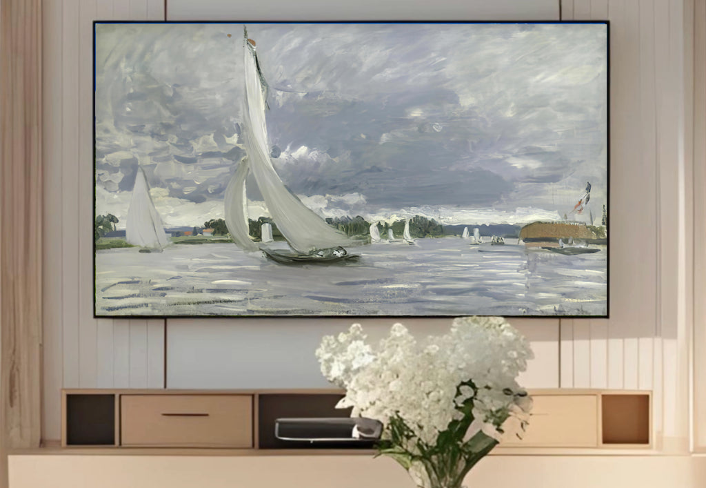 Samsung Frame TV Art 4K - Regatta at Argenteuil - Famous Claude Monet