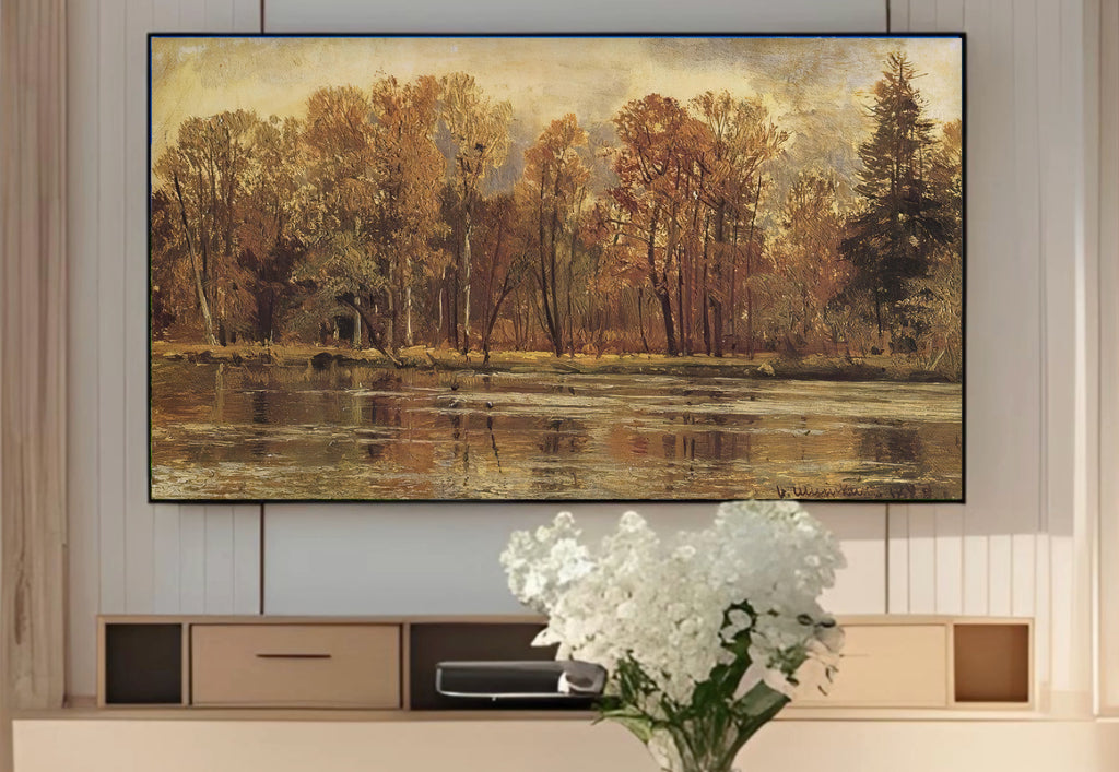 Samsung Frame TV Art 4K - Golden Autumn - Famous Ivan Shishkin