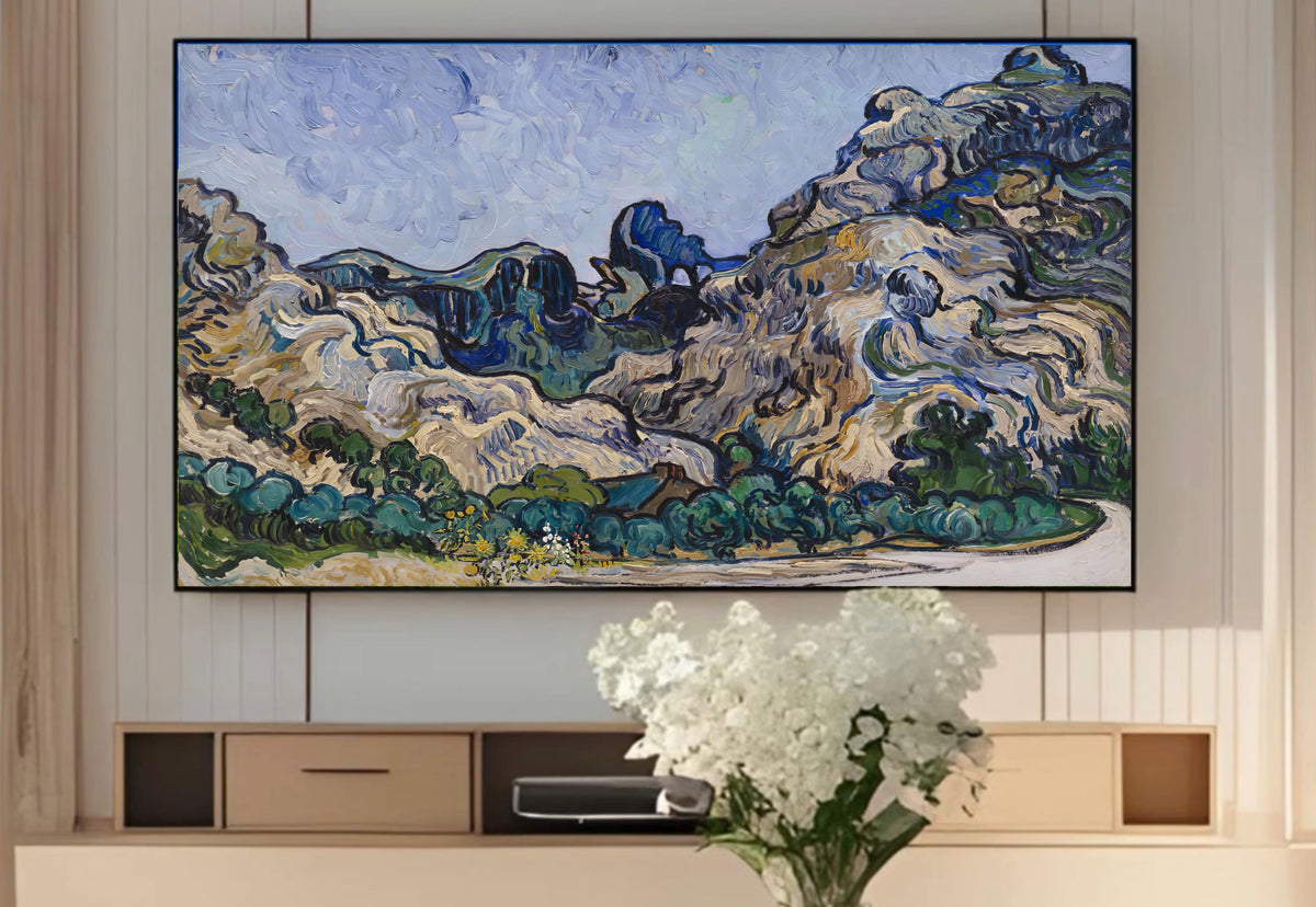 Samsung Frame TV Art 4K - Mountains at Saint Rémy - Famous Vincent van Gogh