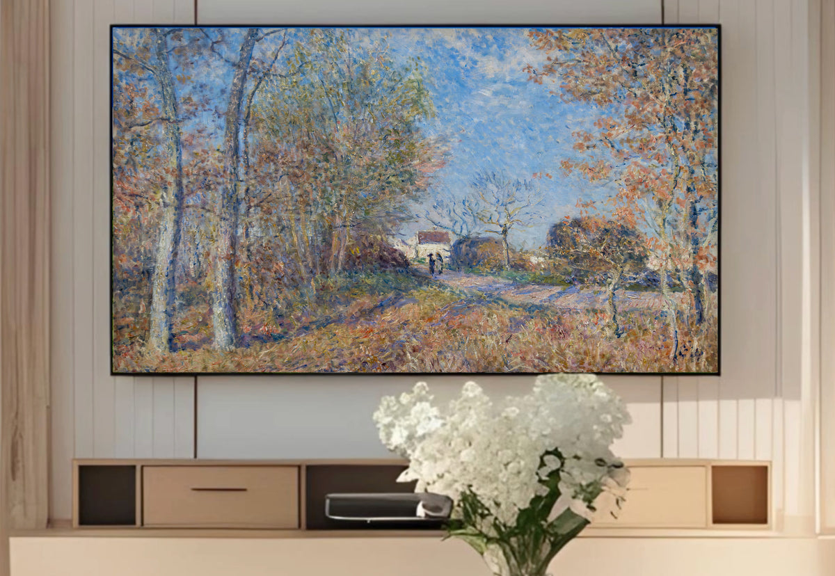 Samsung Frame TV Art 4K - A Corner of the Woods at Sablons - Famous Alfre Sisley