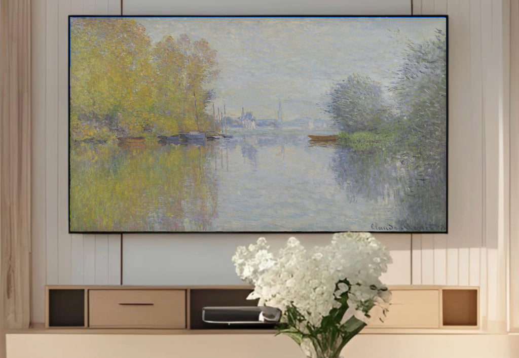Samsung Frame TV Art 4K - Autumn on the Seine Argenteuil - Famous Claude Monet