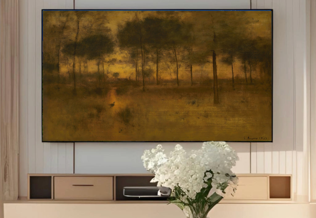 Samsung Frame TV Art 4K - The Home of the Heron - Famous George Inness