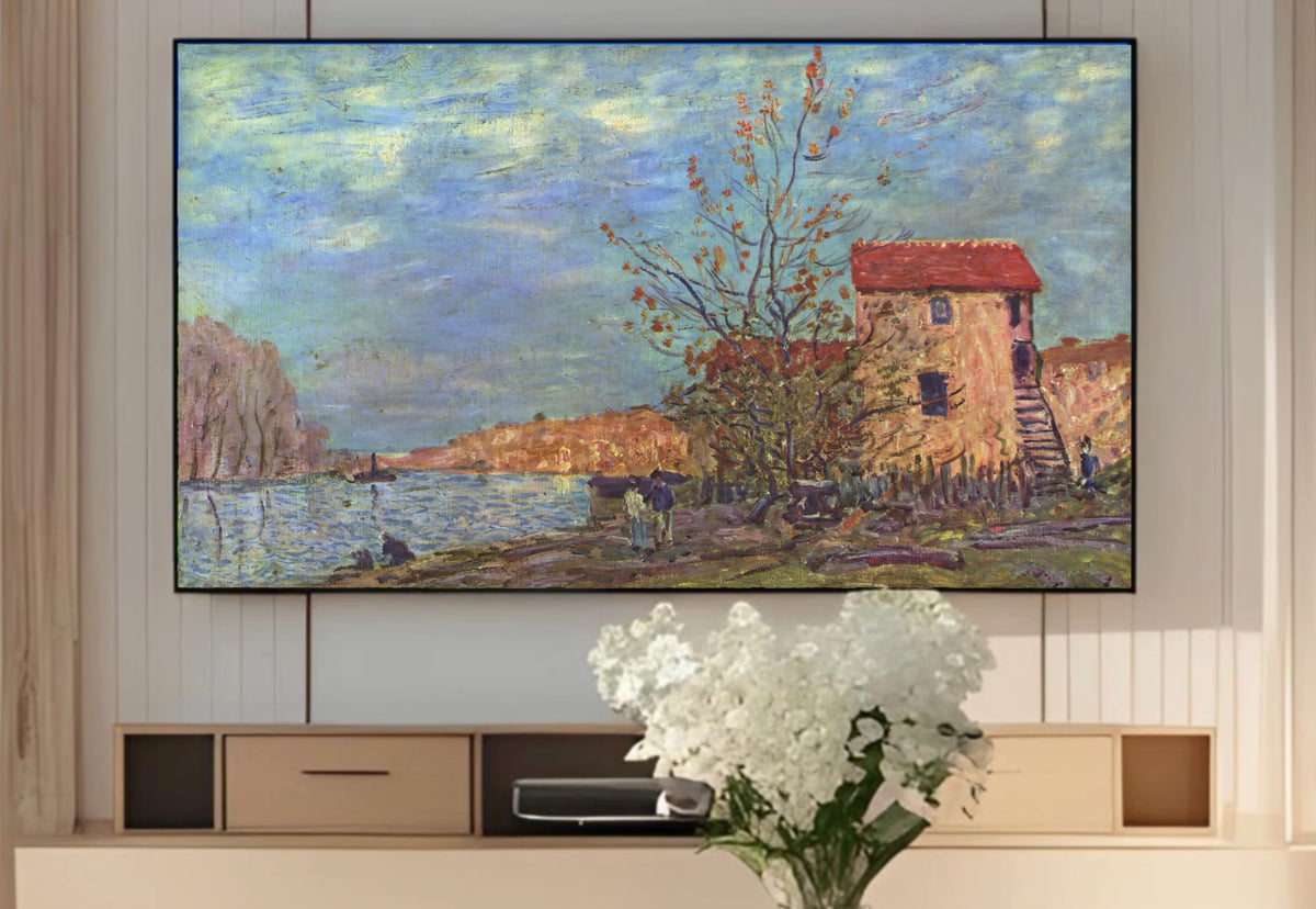 Samsung Frame TV Art 4K - The Loing at Moret - Famous Alfred Sisley