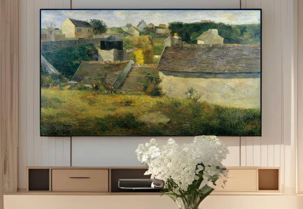 Samsung Frame TV Art 4K - Houses at Vaugirard - Famous Paul Gauguin