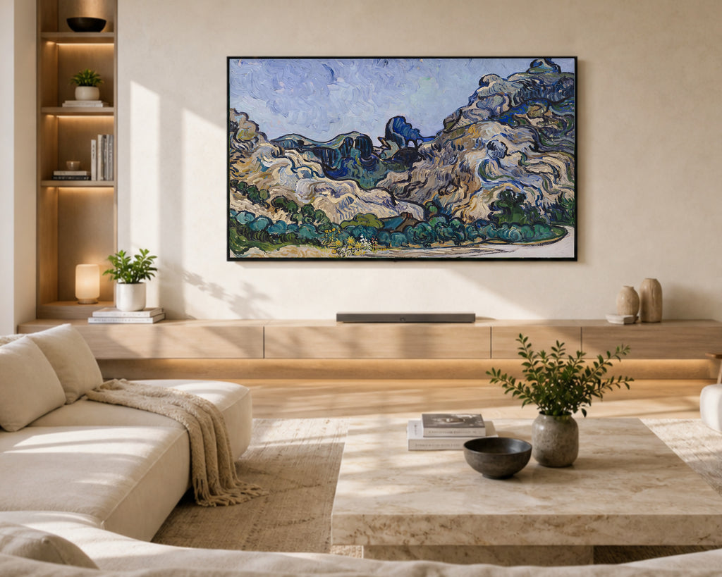 Samsung Frame TV Art 4K - Mountains at Saint Rémy - Famous Vincent van Gogh