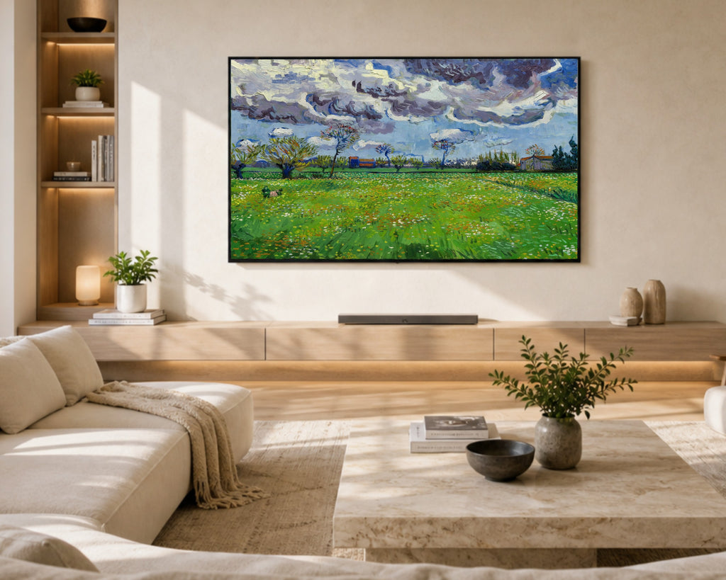 Samsung Frame TV Art 4K - Landscape Under a Stormy Sky - Famous Vincent van Gogh