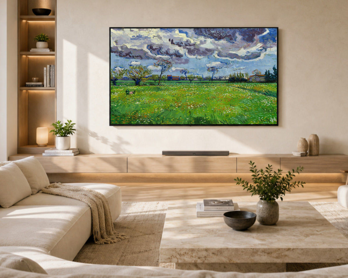 Samsung Frame TV Art 4K - Landscape Under a Stormy Sky - Famous Vincent van Gogh