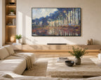 Samsung Frame TV Art 4K - Poplars (Autumn) - Famous Claude Monet
