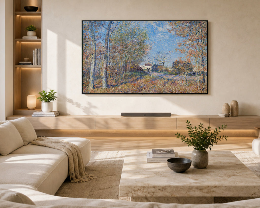 Samsung Frame TV Art 4K - A Corner of the Woods at Sablons - Famous Alfre Sisley