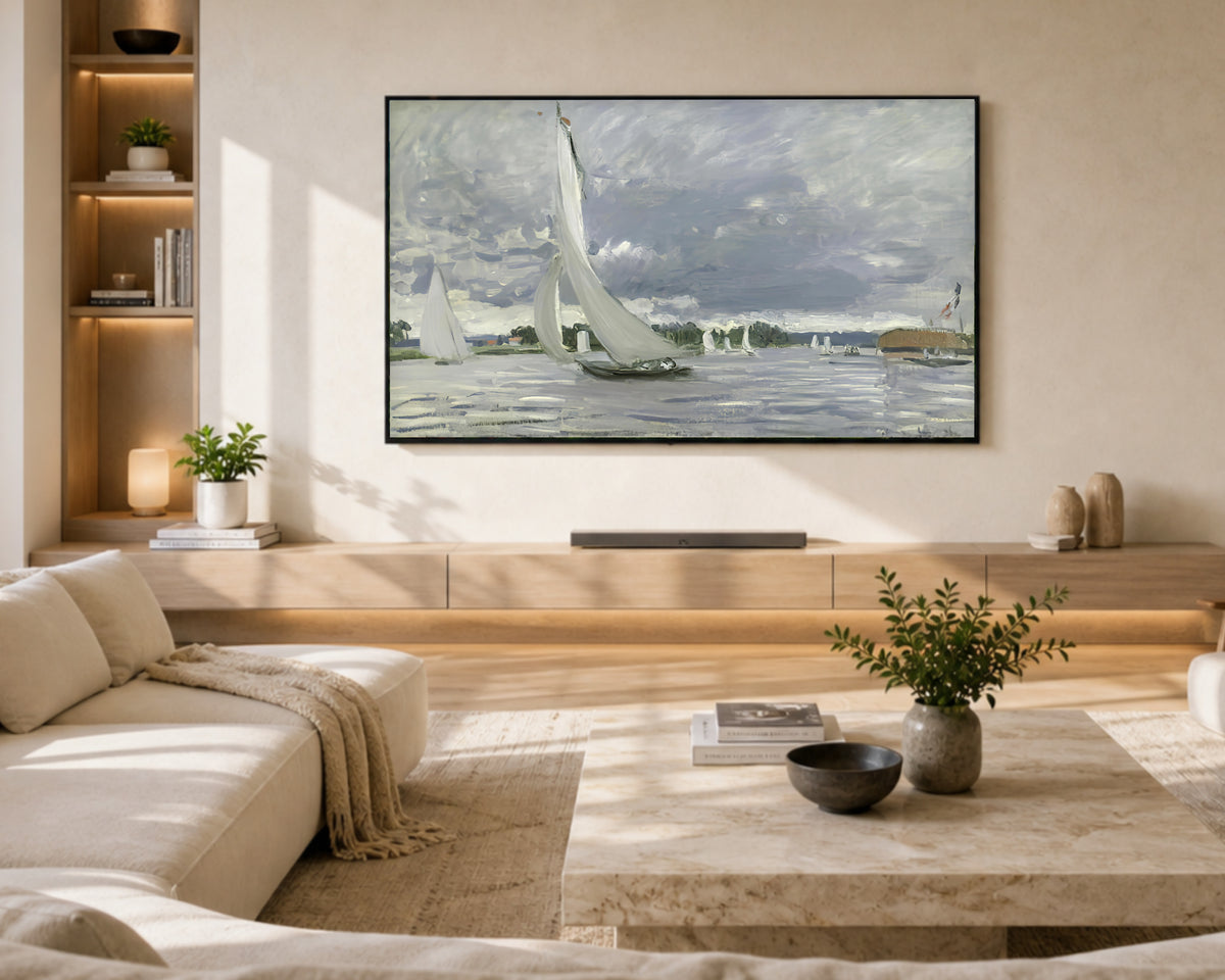 Samsung Frame TV Art 4K - Regatta at Argenteuil - Famous Claude Monet