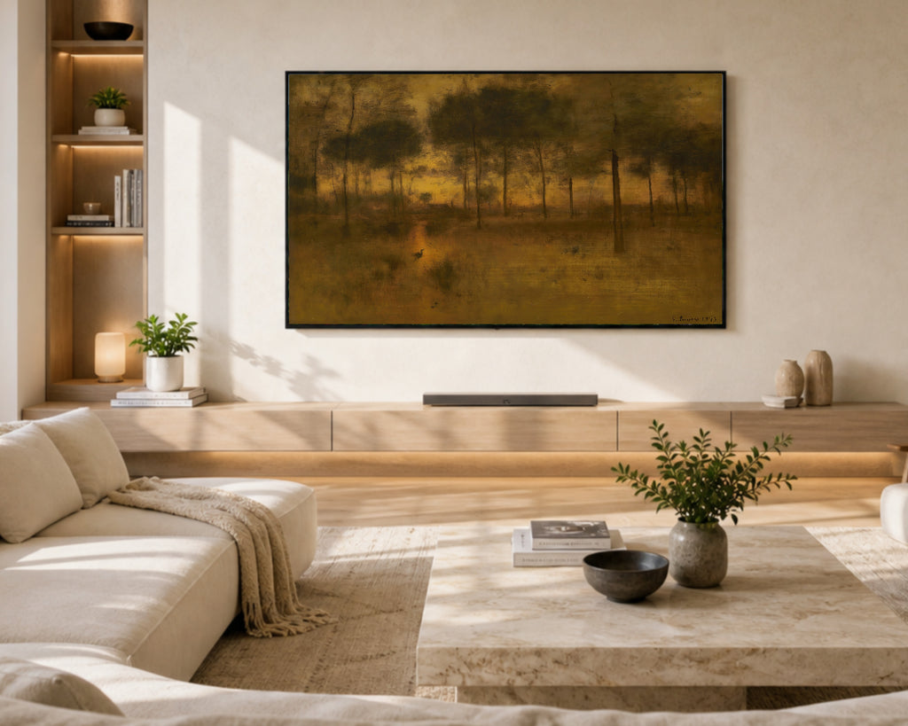 Samsung Frame TV Art 4K - The Home of the Heron - Famous George Inness