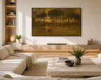 Samsung Frame TV Art 4K - The Home of the Heron - Famous George Inness