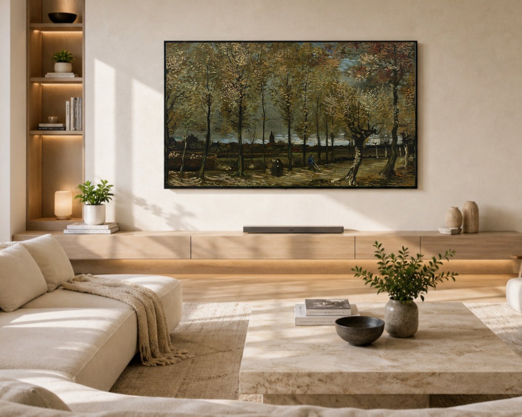 Samsung Frame TV Art 4K - Poplars near Nuenen - Famous Vincent van Gogh