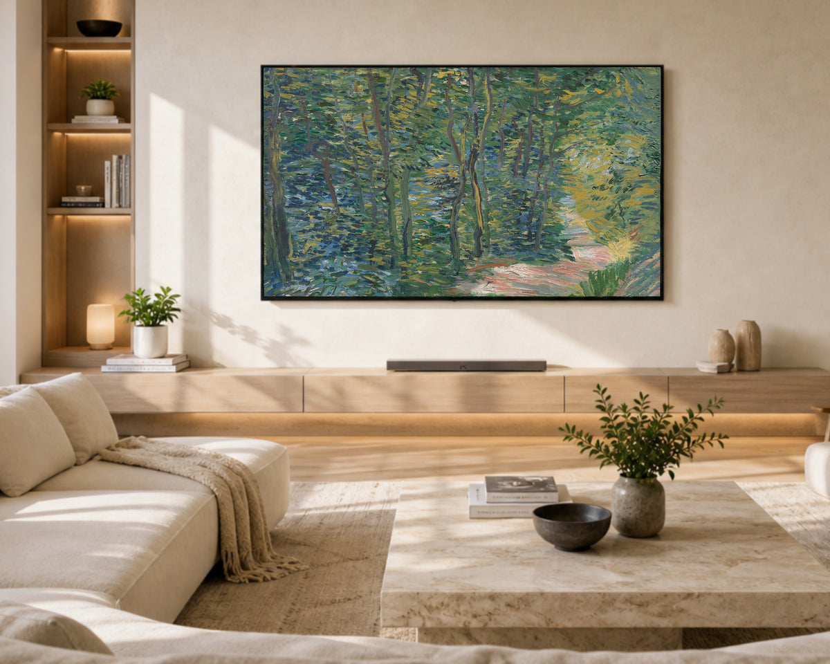 Samsung Frame TV Art 4K - Path in the Woods - Famous Vincent van Gogh