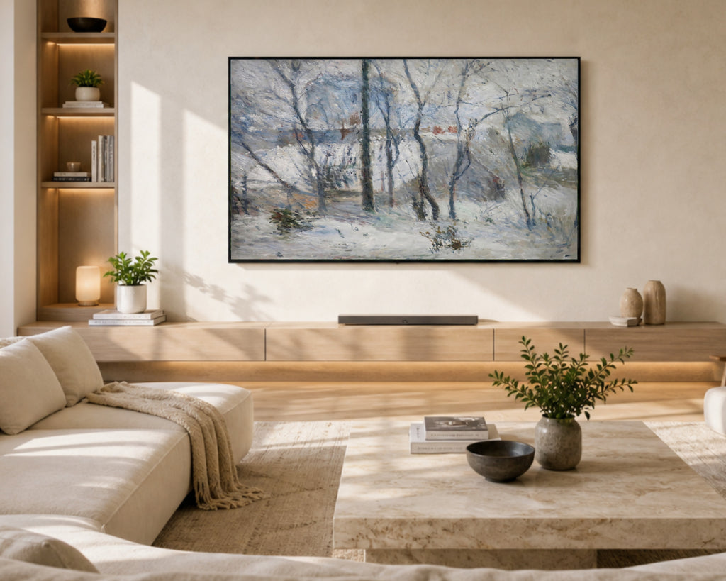 Samsung Frame TV Art 4K - Garden under Snow - Famous Paul Gauguin