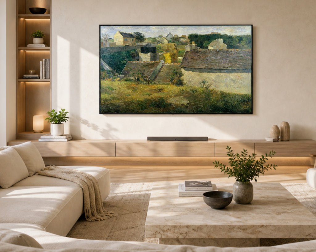 Samsung Frame TV Art 4K - Houses at Vaugirard - Famous Paul Gauguin