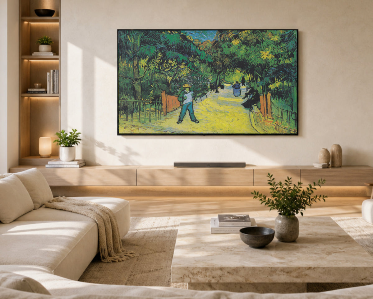 Samsung Frame TV Art 4K - Entrance to the Public Gardens in Arles - Famous Vincent van Gogh