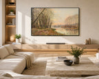 Samsung Frame TV Art 4K - The Seine at Saint Mammes Impressionist - Famous Alfred Sisley