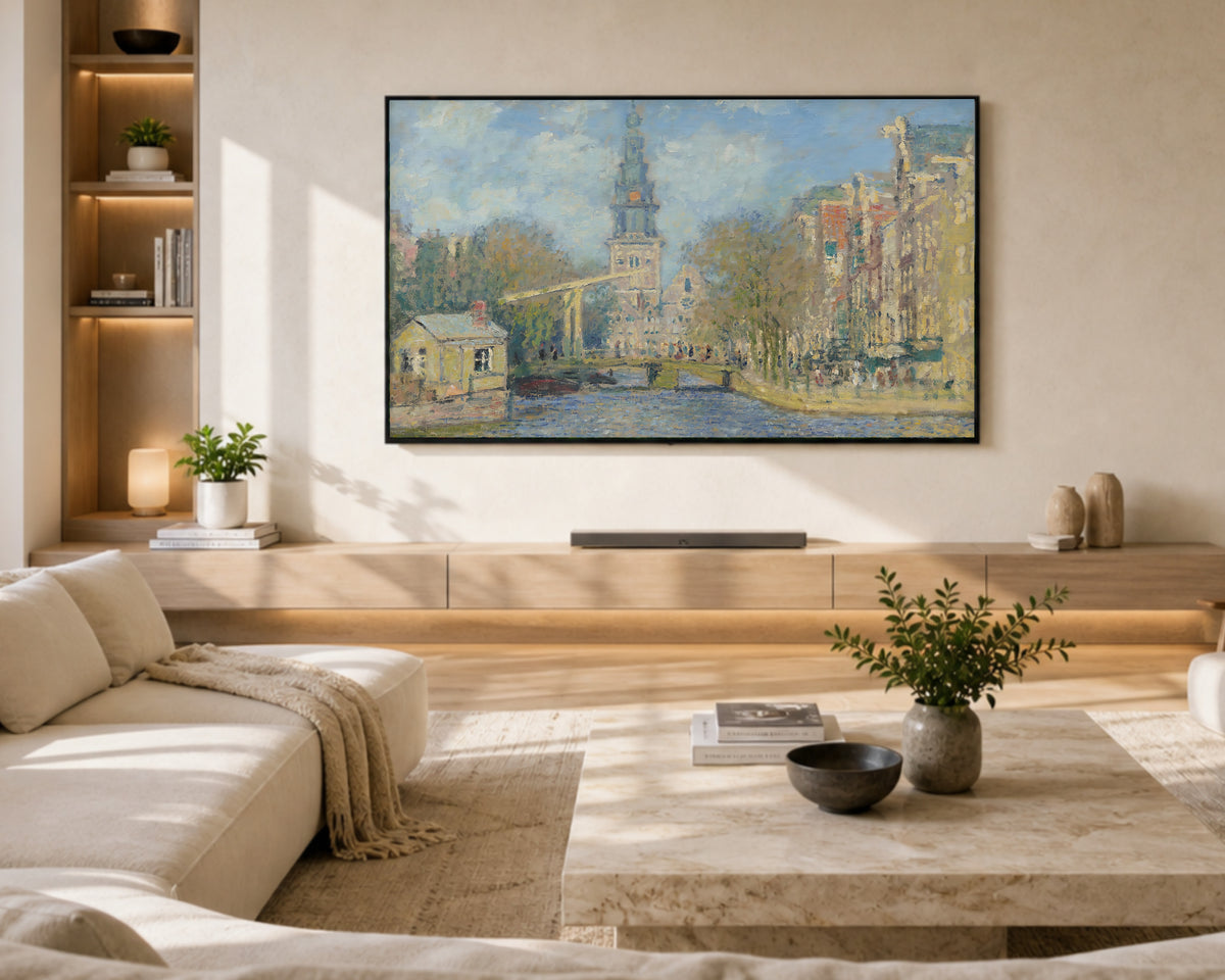 Samsung Frame TV Art 4K -  The Zuiderkerk Amsterdam - Famous Claude Monet