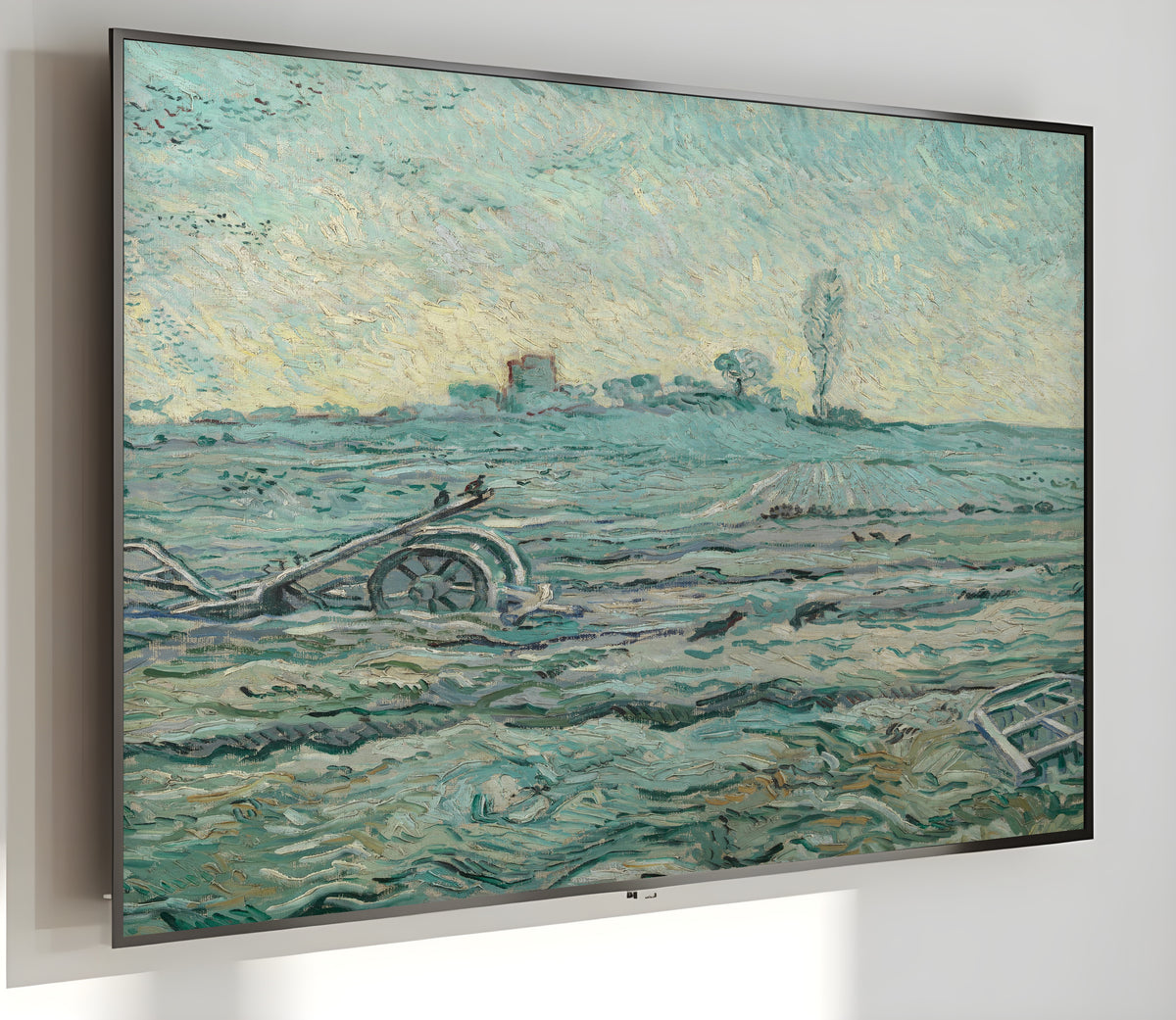Samsung Frame TV Art 4K - Snow Covered Field with a Harrow (after Millet) - Famous Vincent van Gogh