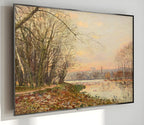 Samsung Frame TV Art 4K - The Seine at Saint Mammes Impressionist - Famous Alfred Sisley