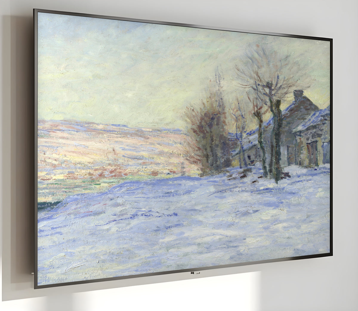 Samsung Frame TV Art 4K - Lavacourt Under Snow - Famous Claude Monet