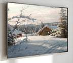 Samsung Frame TV Art 4K - Sunlit Winter Landscape - Famous Peder Mønsted