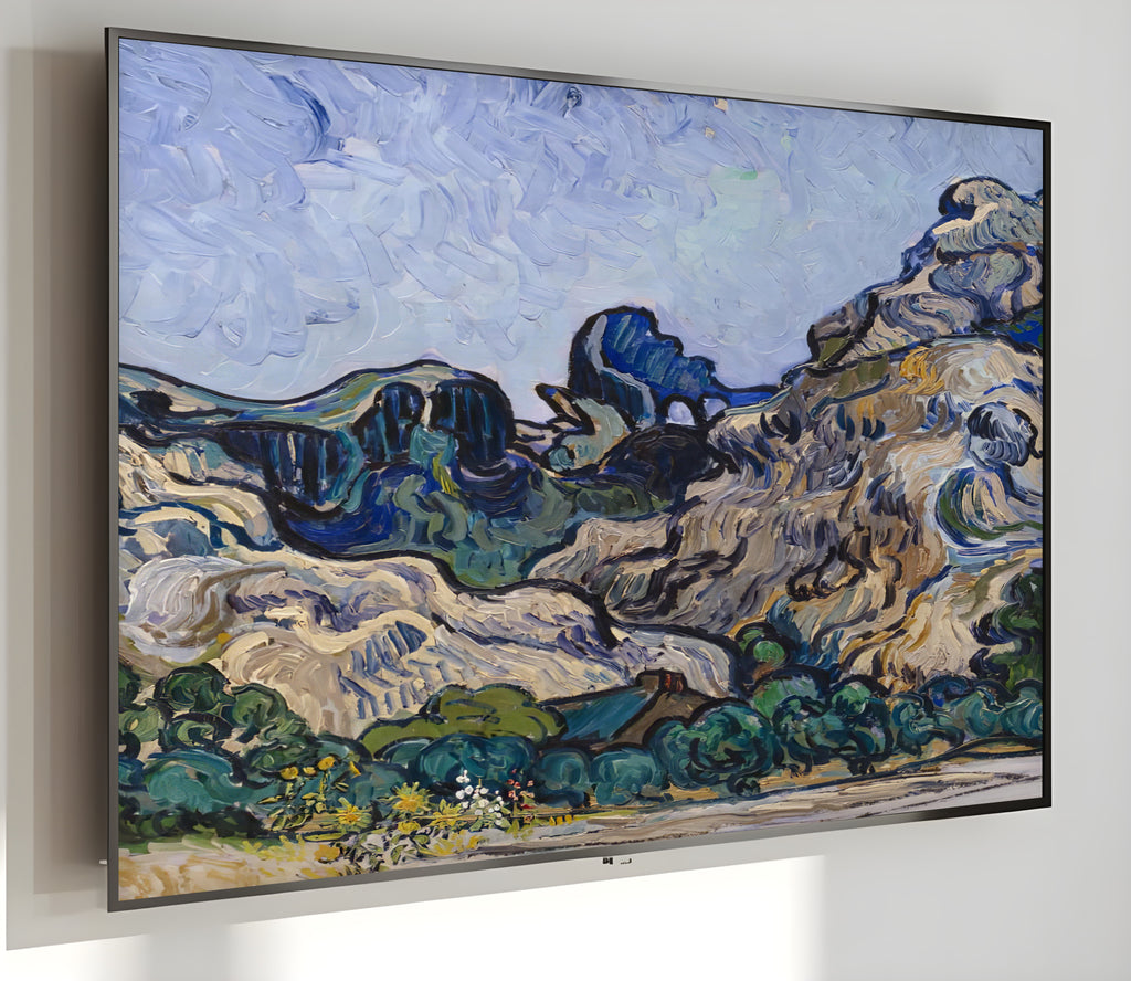 Samsung Frame TV Art 4K - Mountains at Saint Rémy - Famous Vincent van Gogh