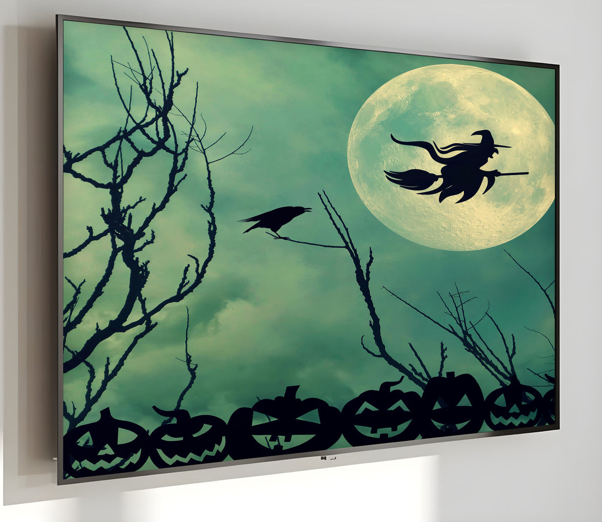 Samsung Frame TV Art 4K - Moonlit Flight - Famous EcoArtLab Original