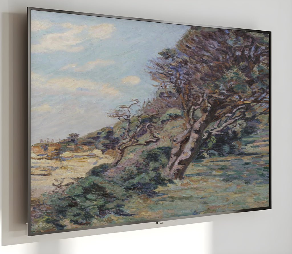 Samsung Frame TV Art 4K - The Customs Point Saint Palais - Famous Armand Guillaumin