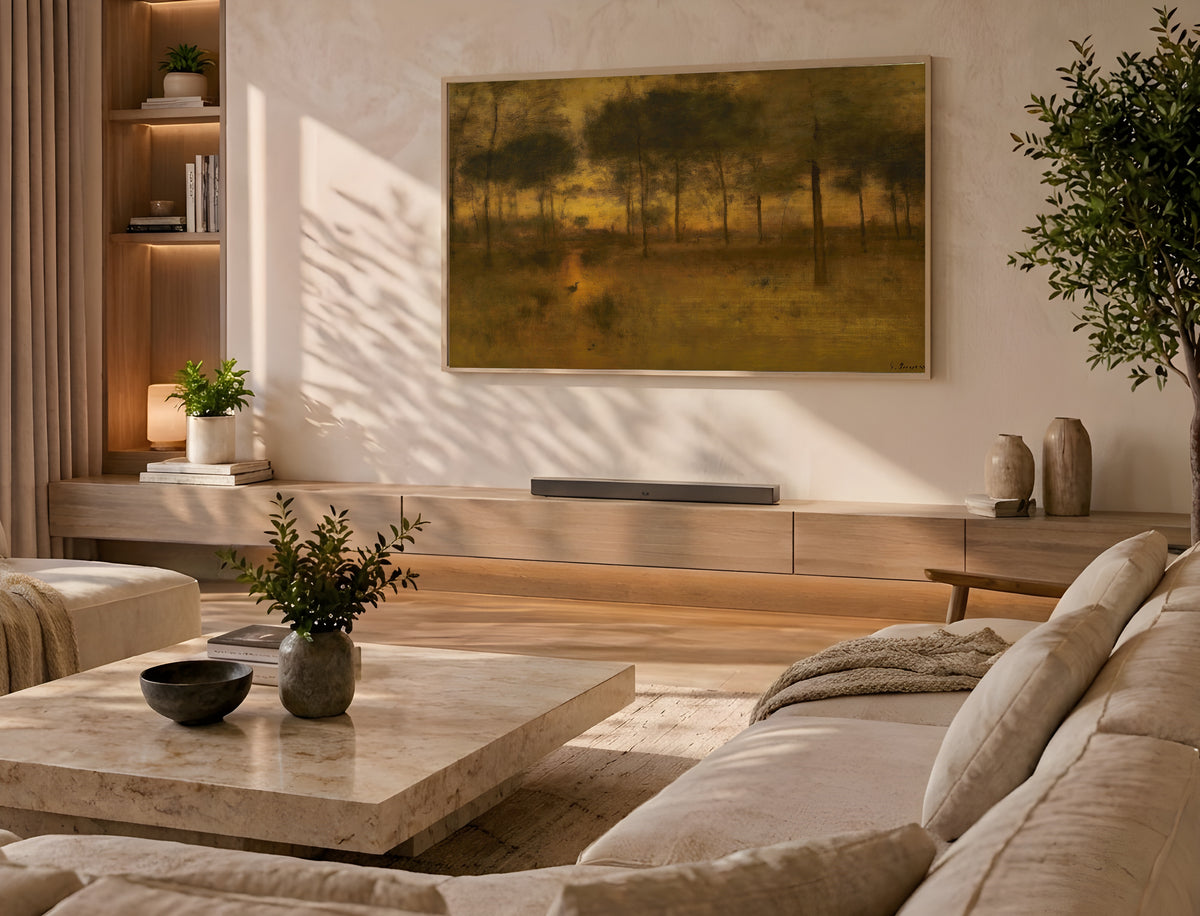 Samsung Frame TV Art 4K - The Home of the Heron - Famous George Inness