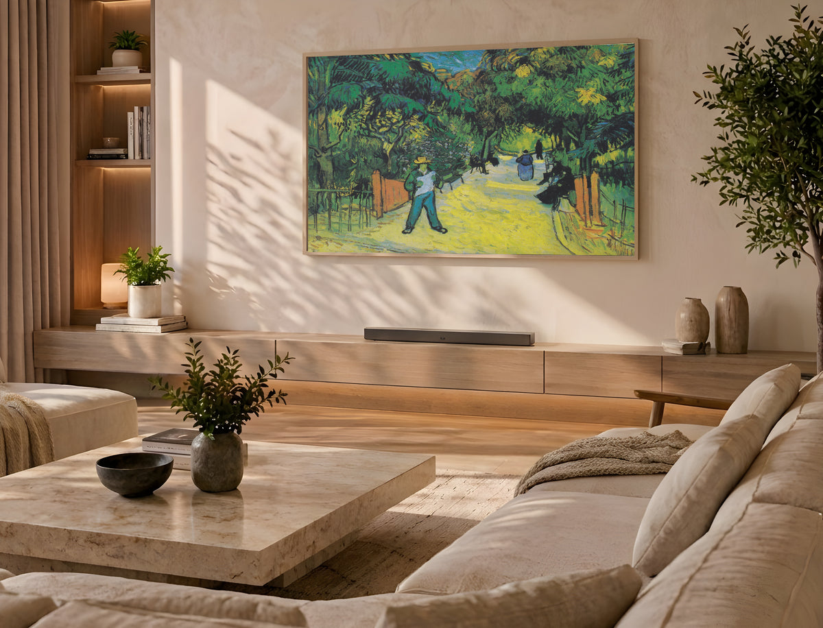 Samsung Frame TV Art 4K - Entrance to the Public Gardens in Arles - Famous Vincent van Gogh