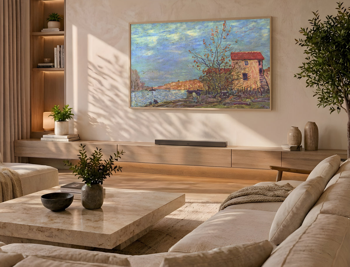 Samsung Frame TV Art 4K - The Loing at Moret - Famous Alfred Sisley