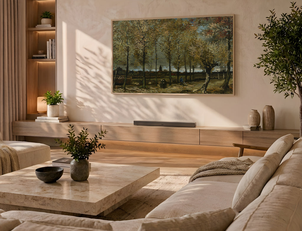 Samsung Frame TV Art 4K - Poplars near Nuenen - Famous Vincent van Gogh