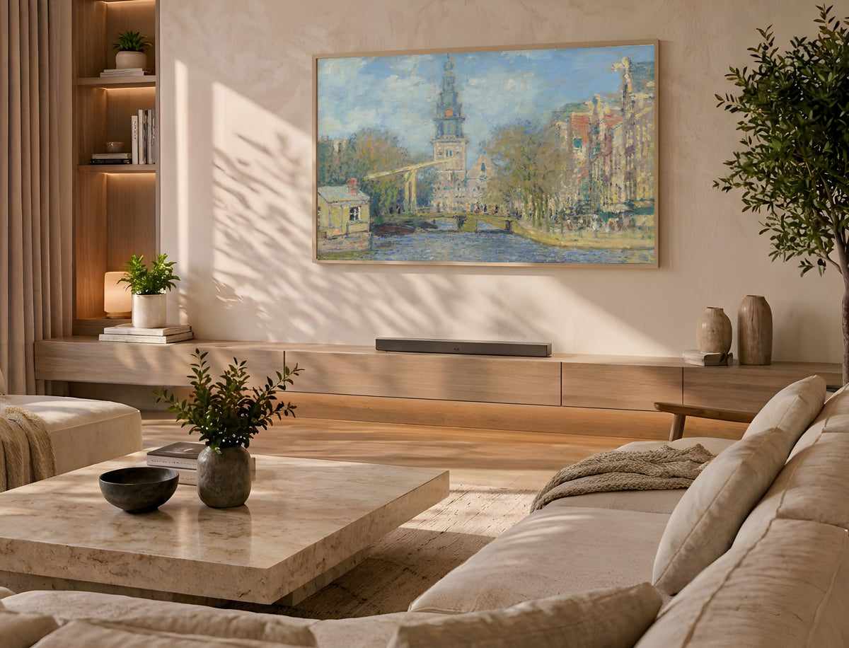 Samsung Frame TV Art 4K -  The Zuiderkerk Amsterdam - Famous Claude Monet