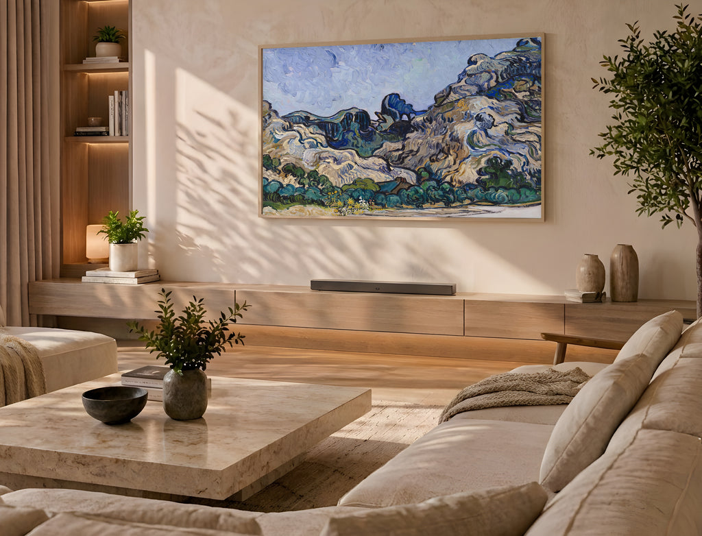 Samsung Frame TV Art 4K - Mountains at Saint Rémy - Famous Vincent van Gogh