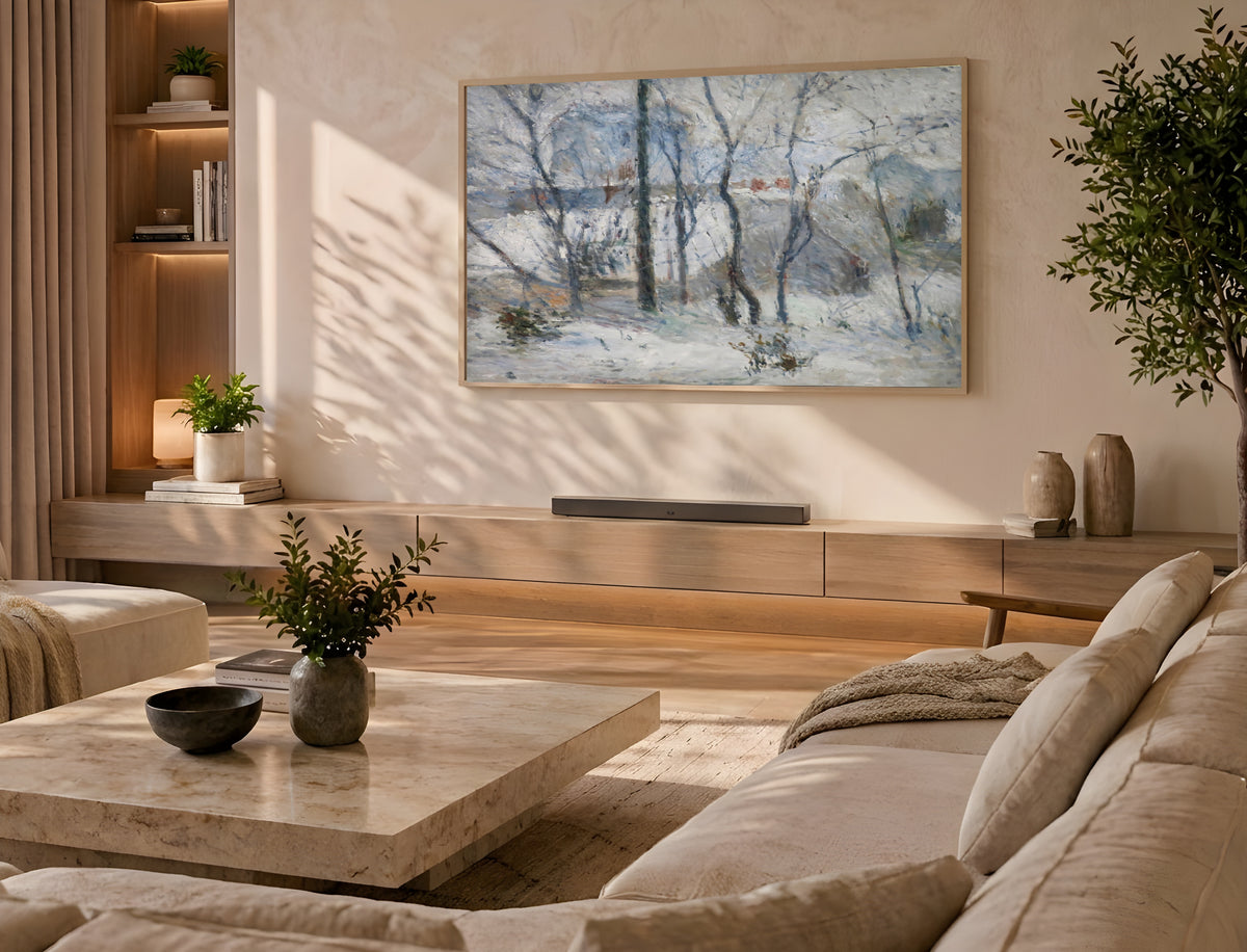 Samsung Frame TV Art 4K - Garden under Snow - Famous Paul Gauguin