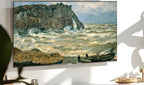 Samsung Frame TV Art 4K - Etretat Rough sea - Famous Claude Monet