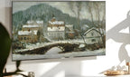 Samsung Frame TV Art 4K - Sandvika Village in the Snow - Famous Claude Monet