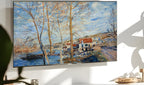 Samsung Frame TV Art 4K - Sisley Flood at Moret - Famous Alfred Sisley