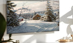 Samsung Frame TV Art 4K - Sunlit Winter Landscape - Famous Peder Mønsted