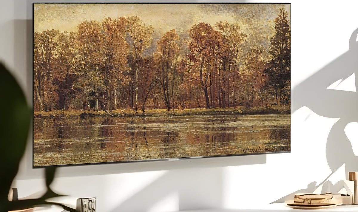 Samsung Frame TV Art 4K - Golden Autumn - Famous Ivan Shishkin