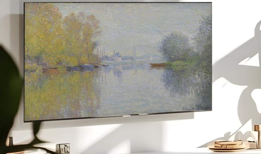Samsung Frame TV Art 4K - Autumn on the Seine Argenteuil - Famous Claude Monet