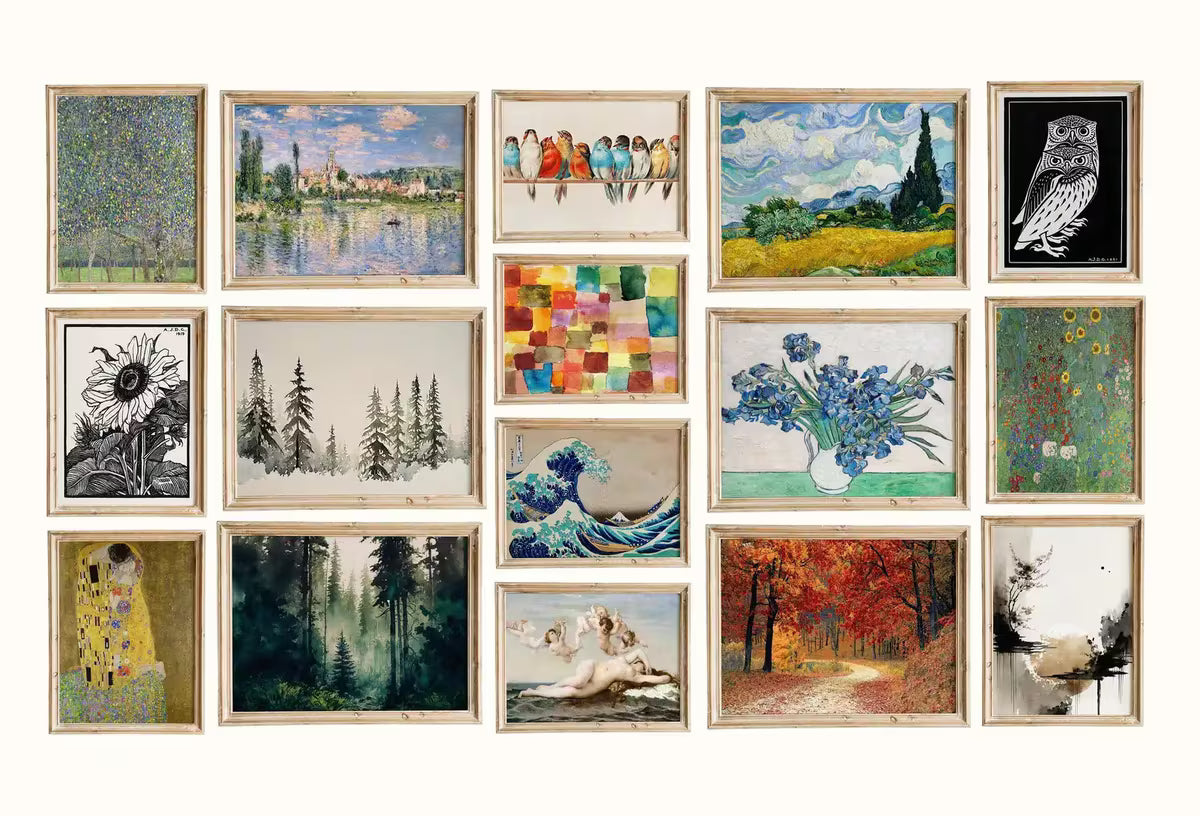 Gallery Wall Set. Printable Art Set of 70 Vintage Famous  Prints. Eclectic Wall Art Home Decor. – Printable Wall Art Set