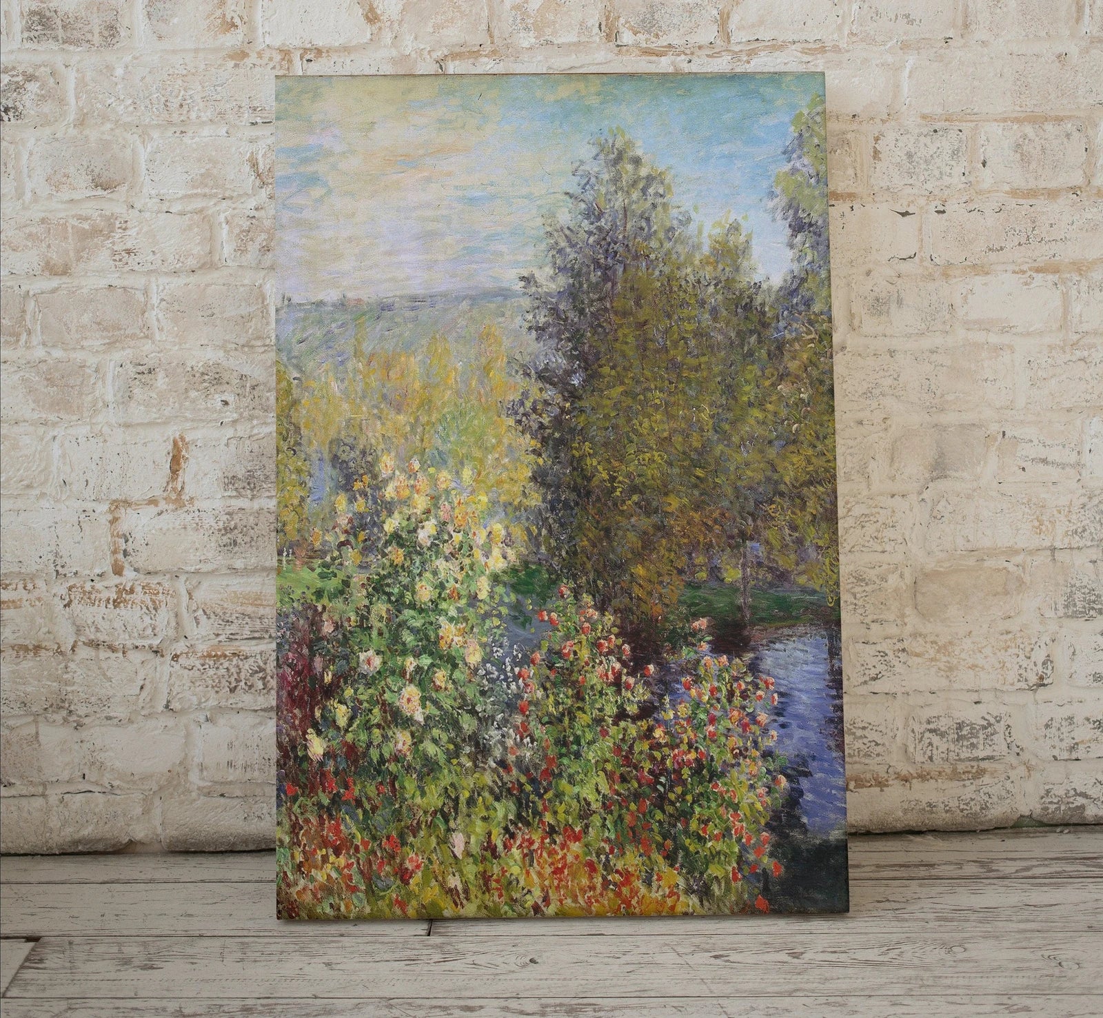 Paysage de jardin - Célèbre tableau de Claude Monet, art de beaux-arts. Téléchargement instantané d’art vintage. Paysage imprimable pour décoration murale. Décor de printemps