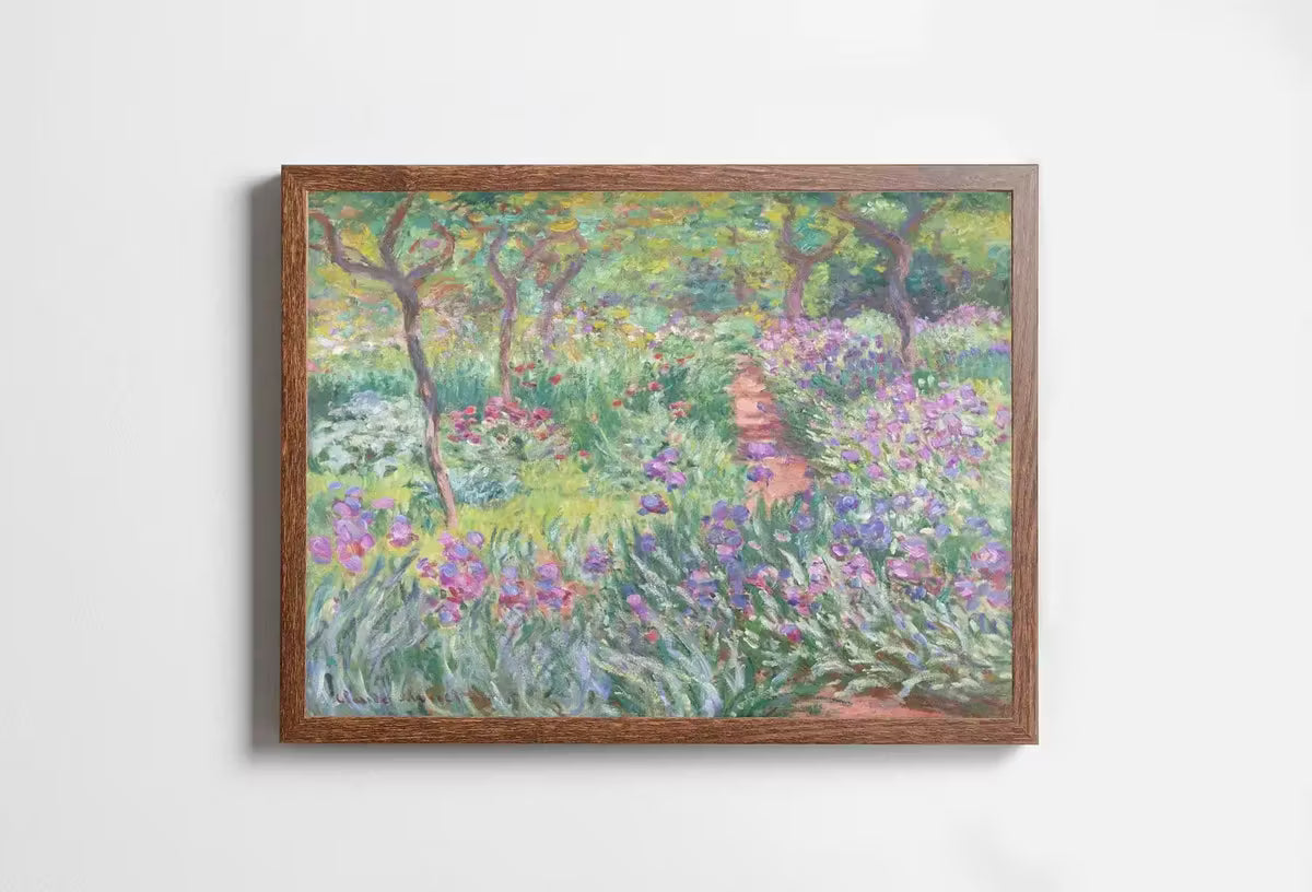 Garden with Irises Famous Claude Monet Painting. Instant Download Vintage Decor. Monet Botanical Printable Wall Art. Vintage Floral Decor – Printable Wall Art