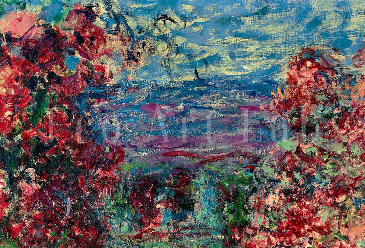 Garden with Roses Famous Claude Monet Painting. Instant Download Vintage Decor. Monet Botanical Print. Printable Wall Art. Vertical Decor – Printable Wall Art
