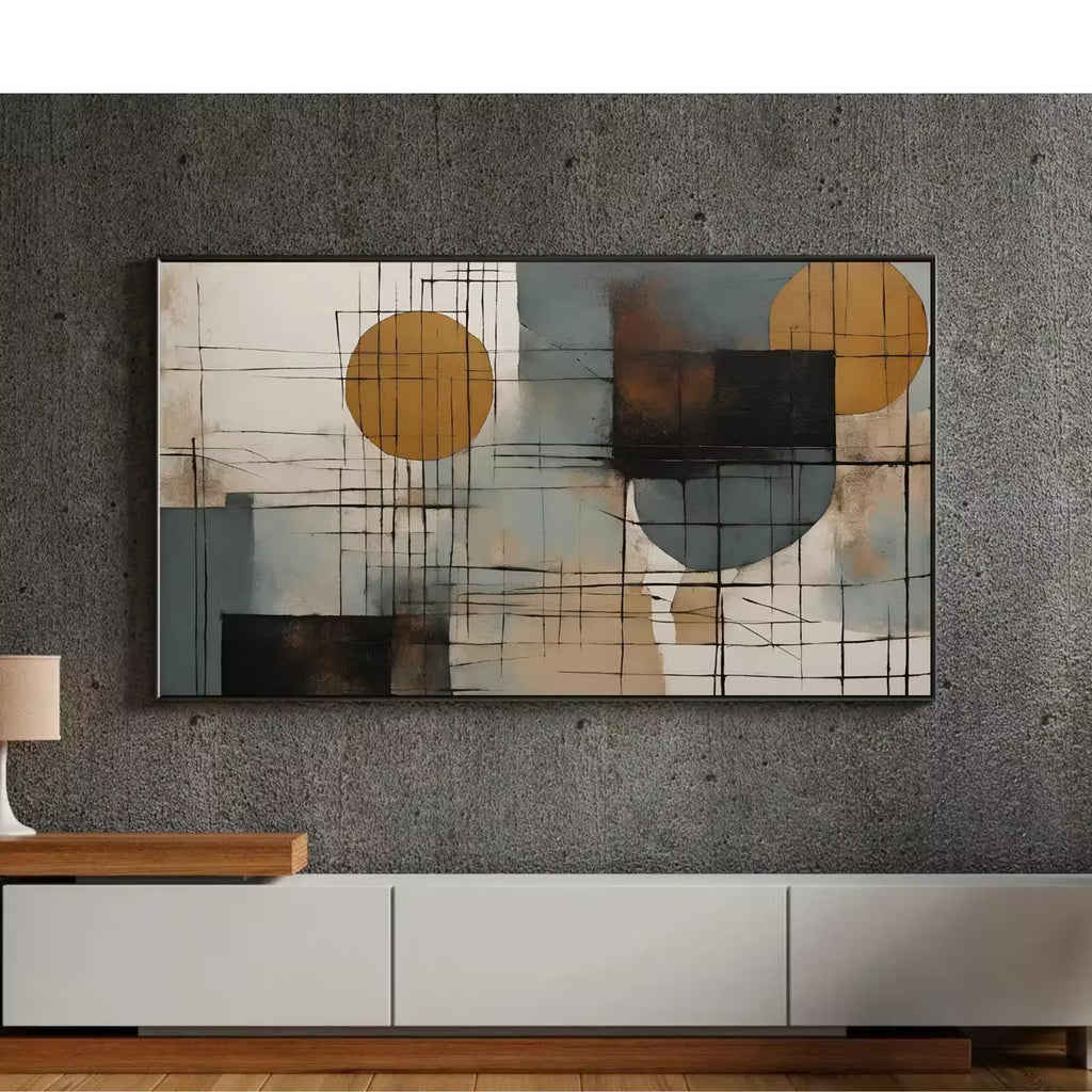 Geometric Abstract Art For Frame TV. Wabi Sabi Decor. Mid Century Modern and Japandi Wall Art Inspiration. Instant Download – Frame TV  Art