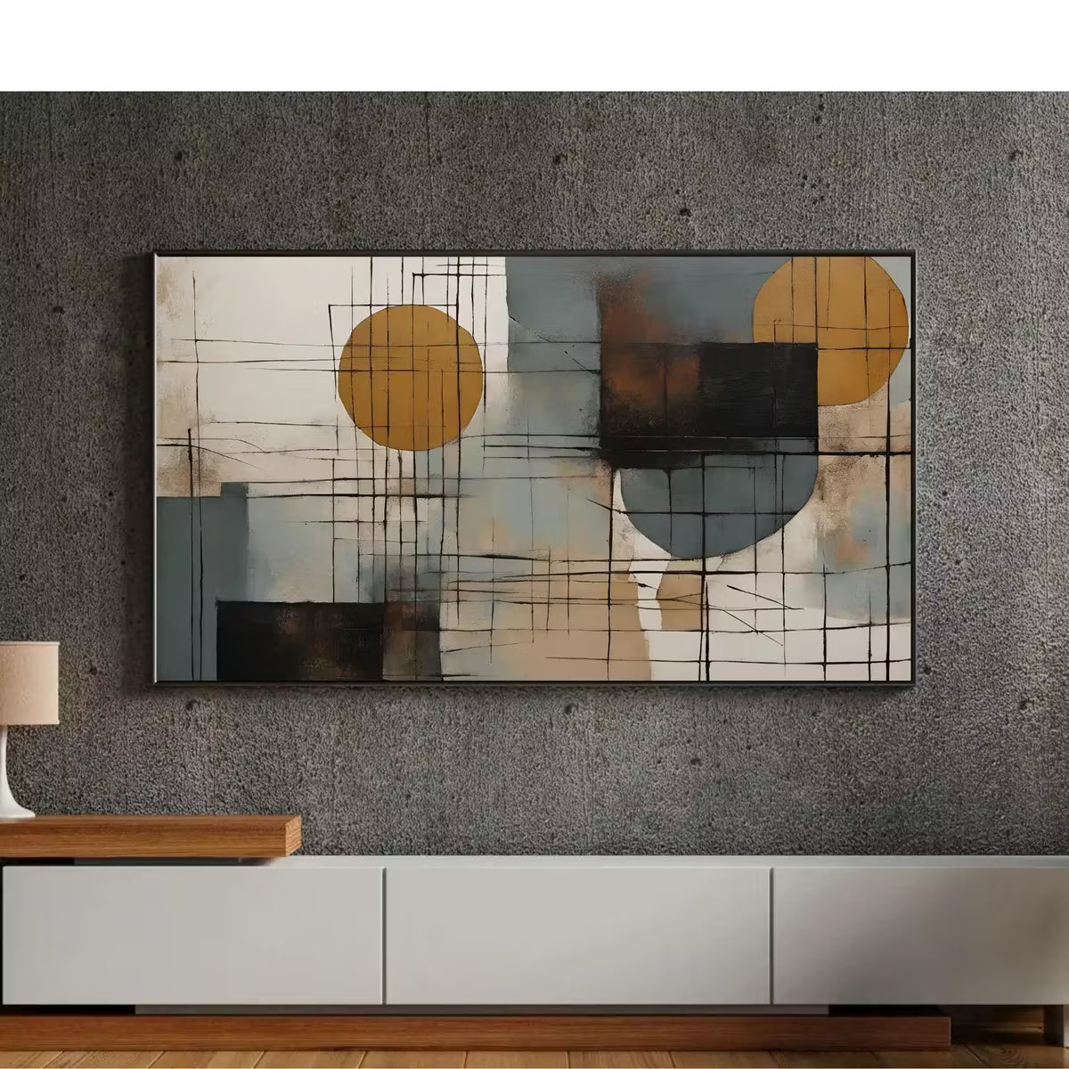 Geometric Abstract Art For Frame TV. Wabi Sabi Decor. Mid Century Modern and Japandi Wall Art Inspiration. Instant Download – Frame TV  Art